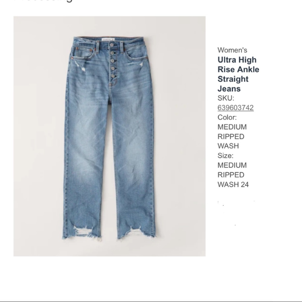 Abercrombie Ultra High Rise Straight Jeans